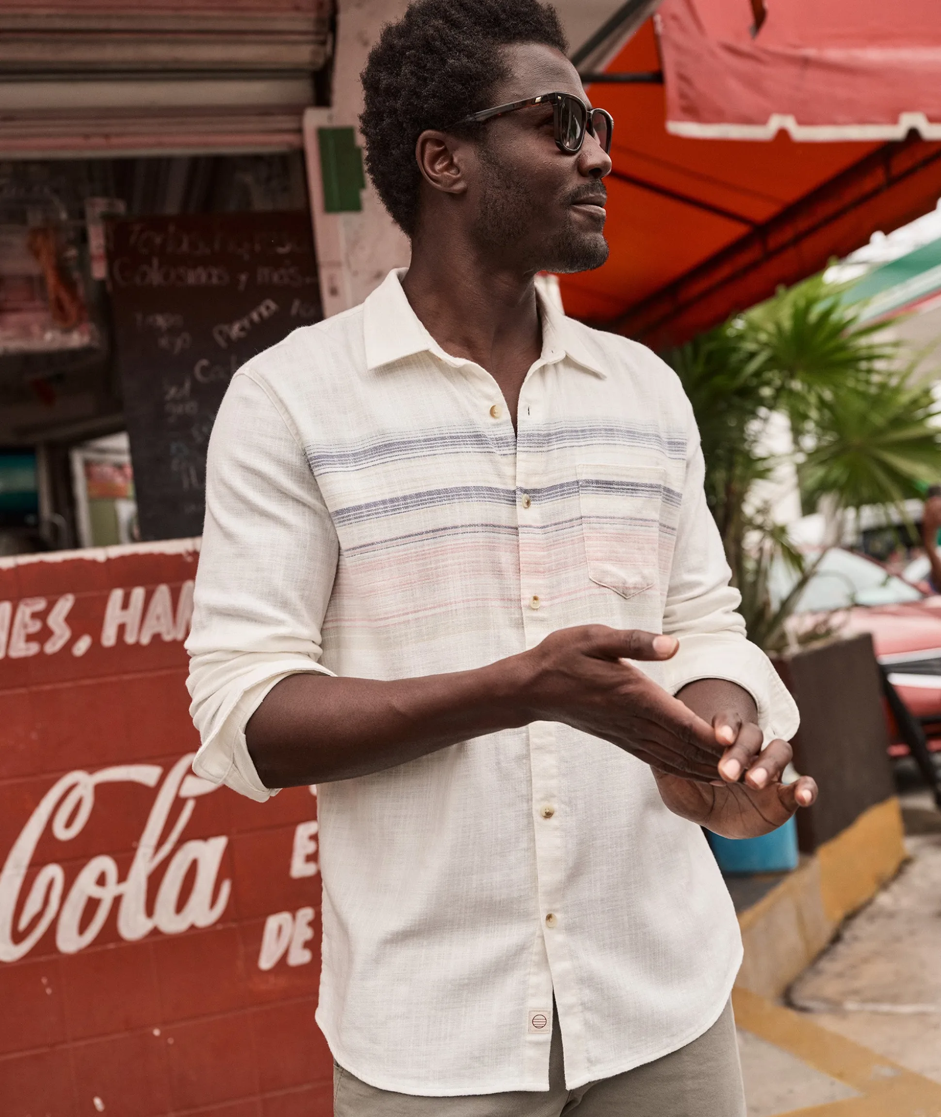Stretch Selvage Long Sleeve Shirt