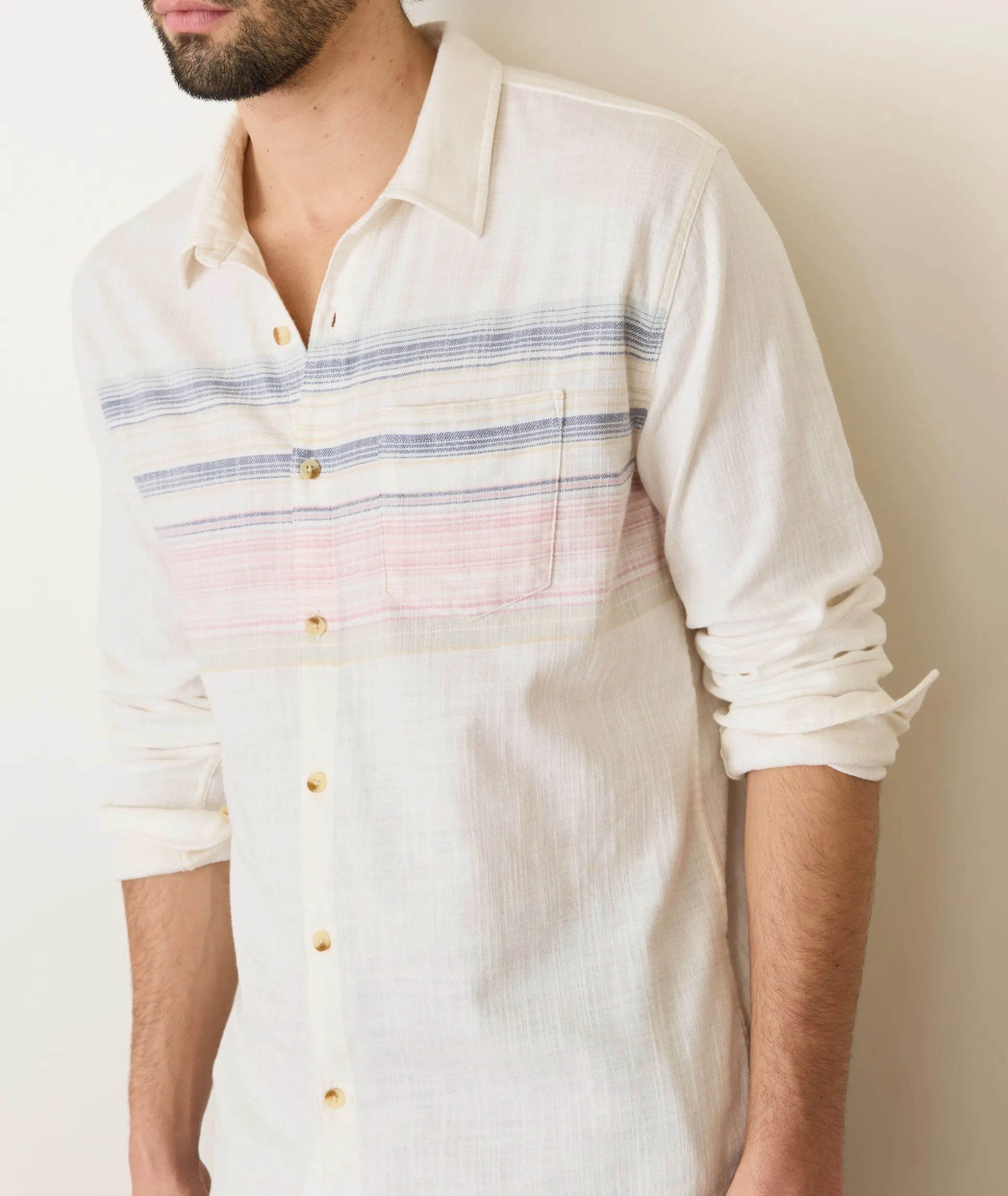 Stretch Selvage Long Sleeve Shirt