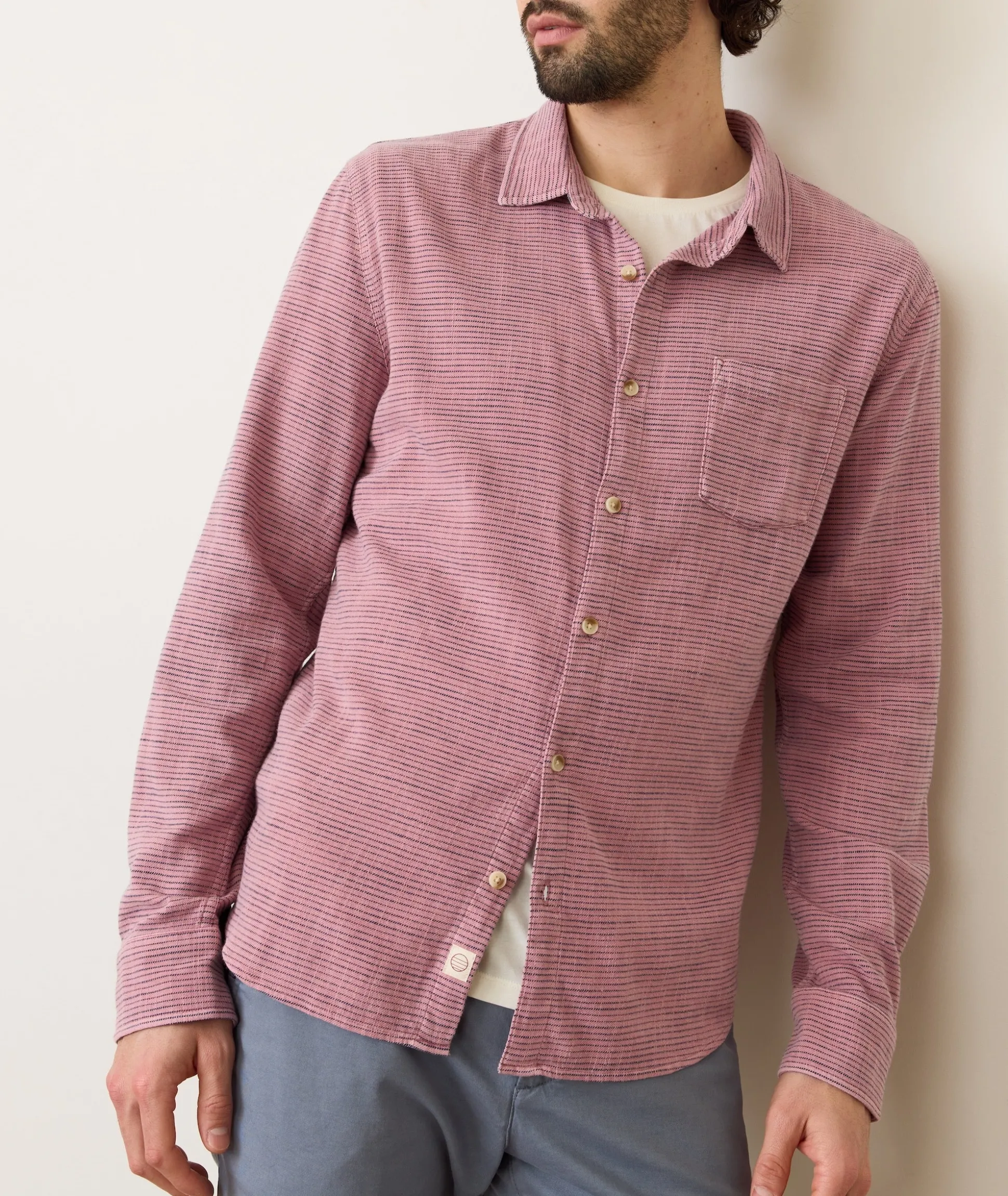 Stretch Selvage Long Sleeve Shirt