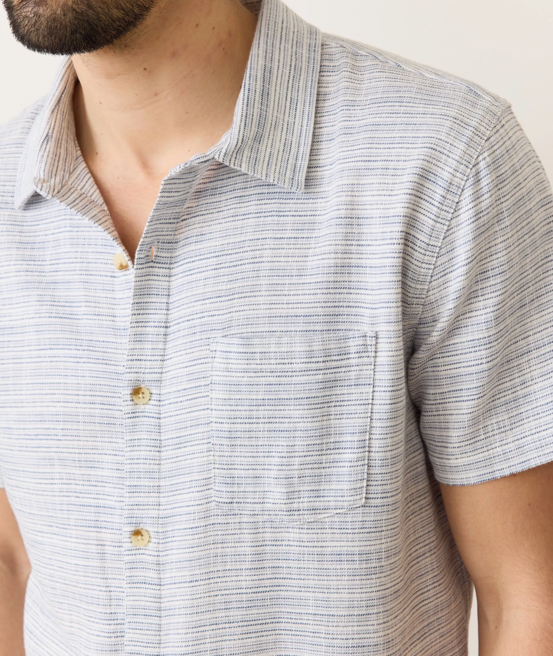Stretch Selvage Short Sleeve Shirt