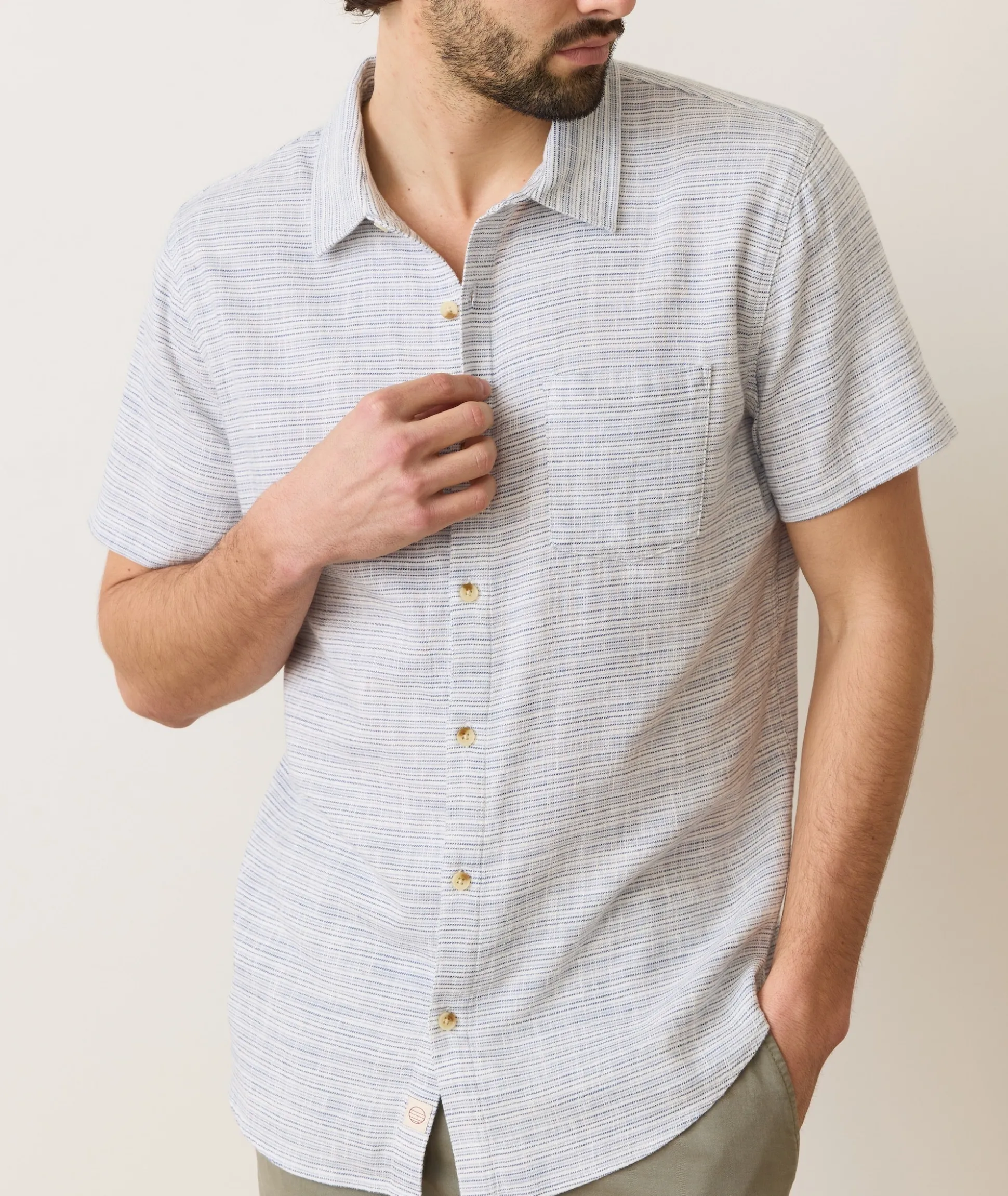 Stretch Selvage Short Sleeve Shirt