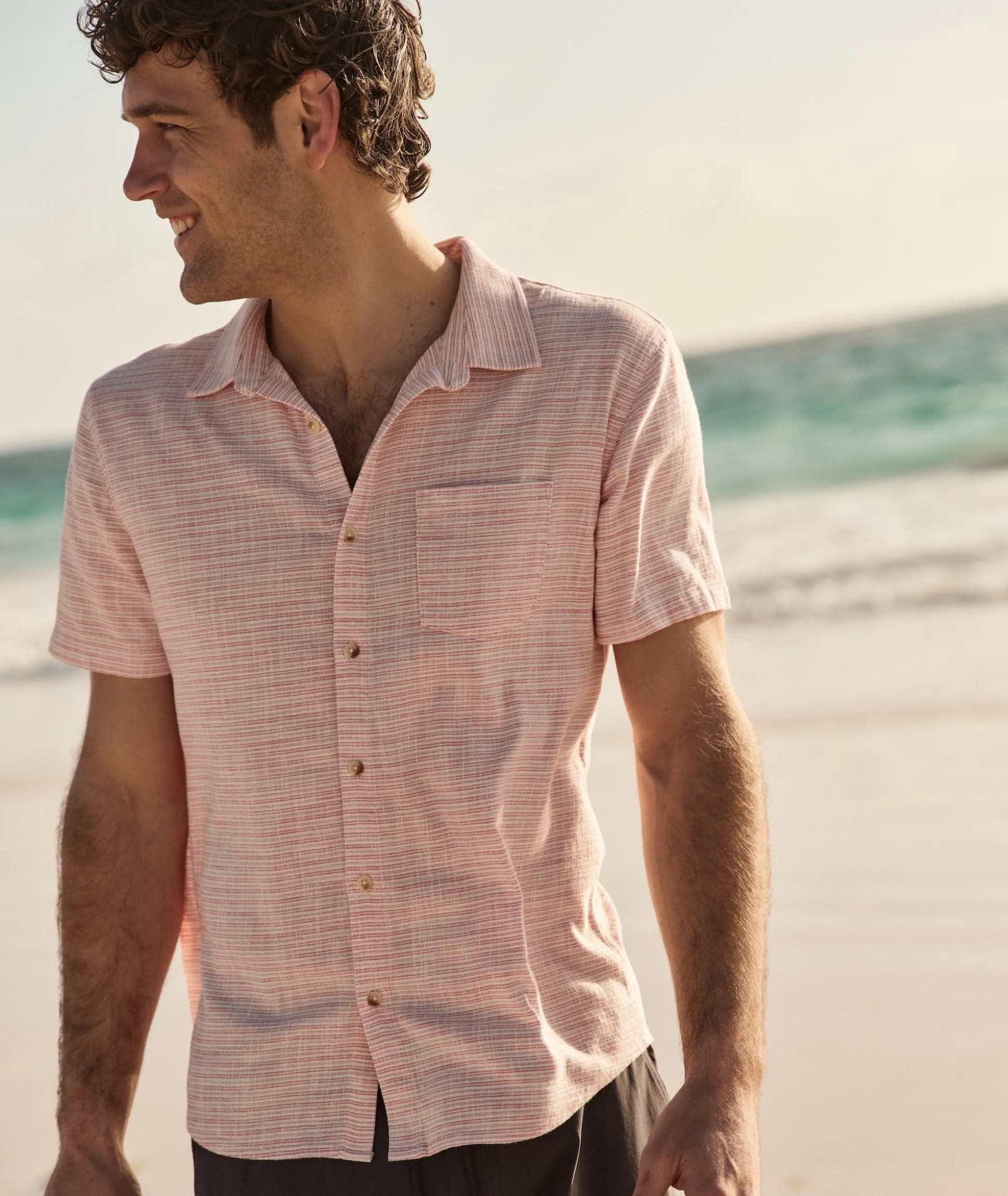 Stretch Selvage Short Sleeve Shirt