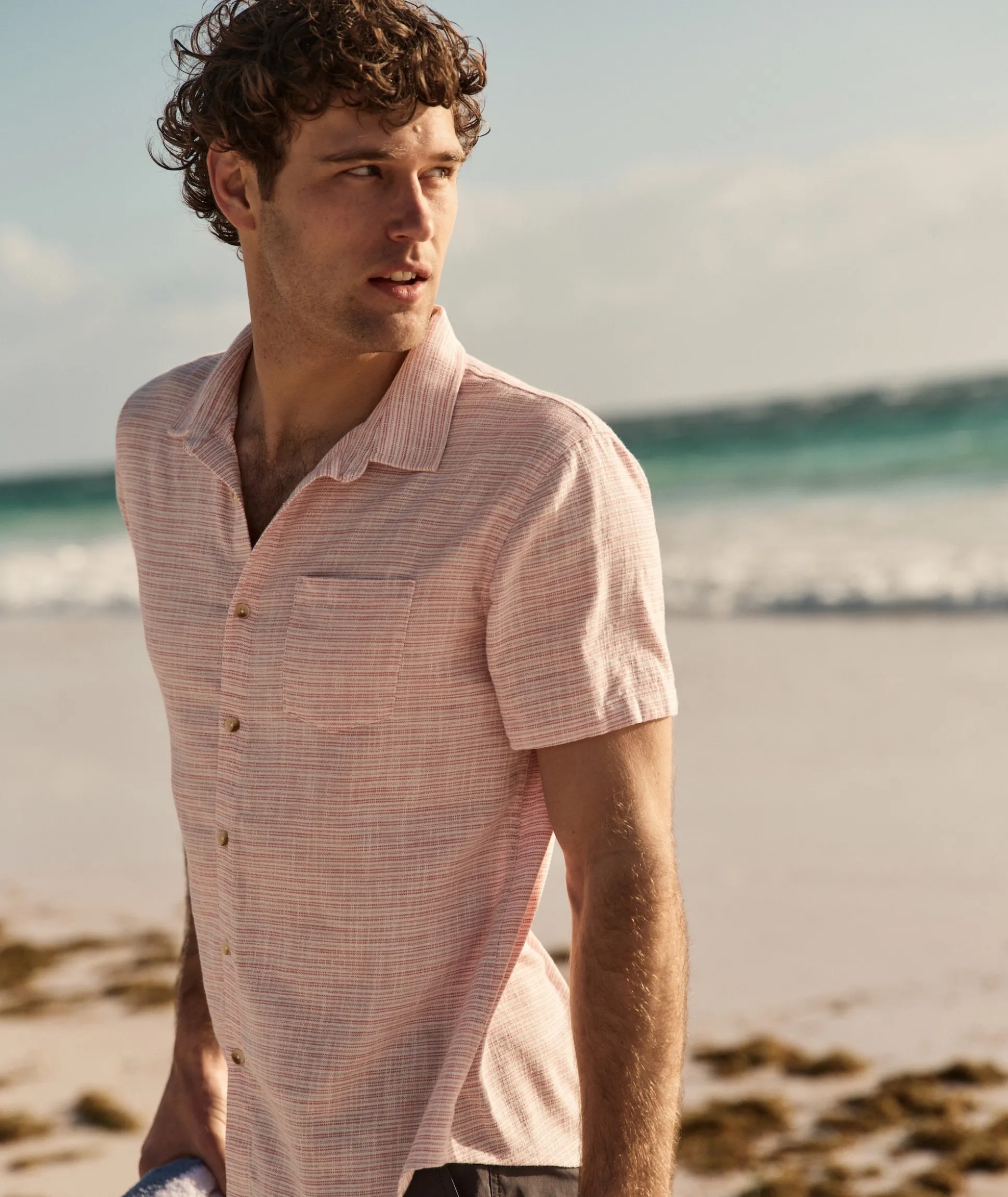 Stretch Selvage Short Sleeve Shirt
