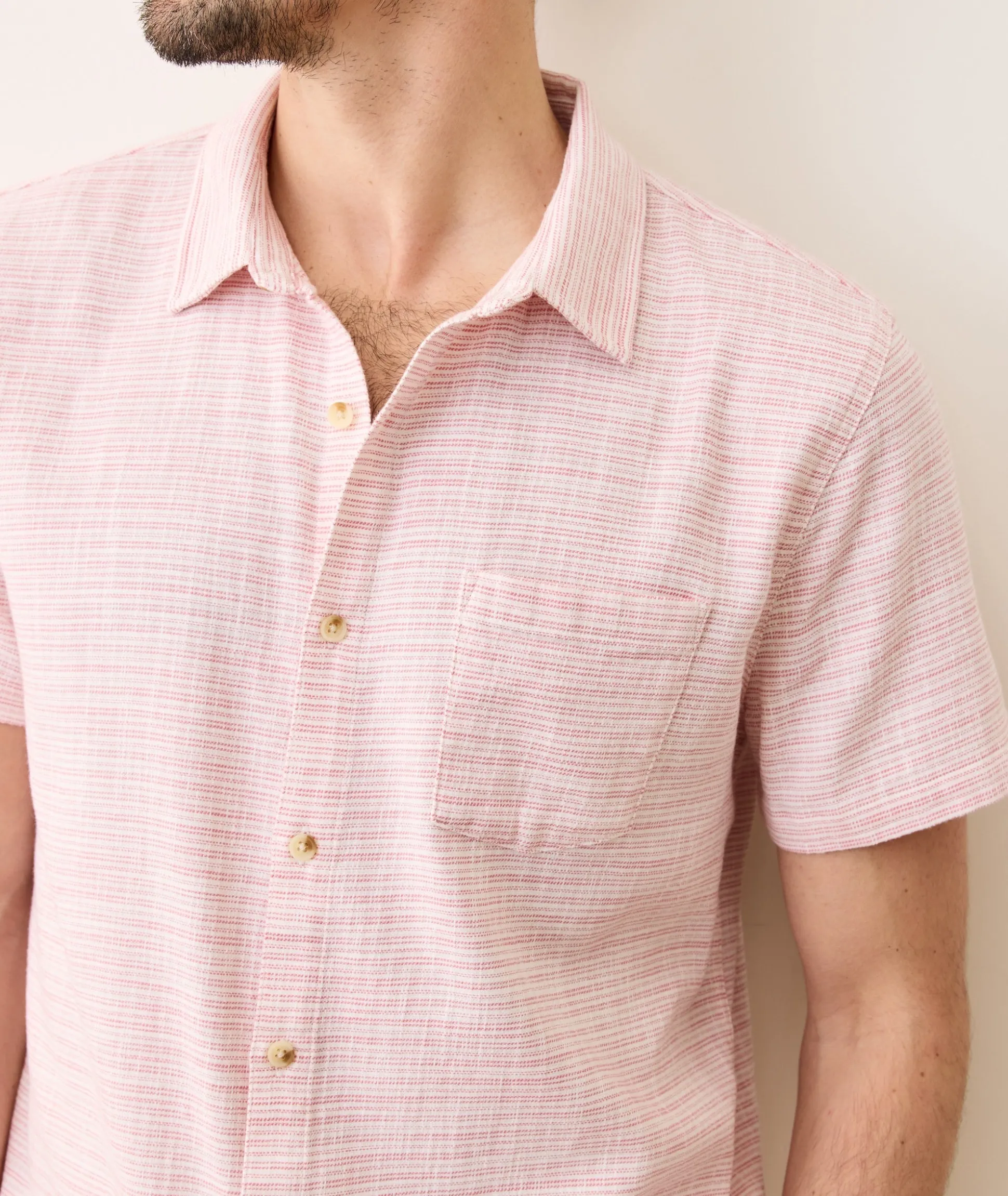 Stretch Selvage Short Sleeve Shirt