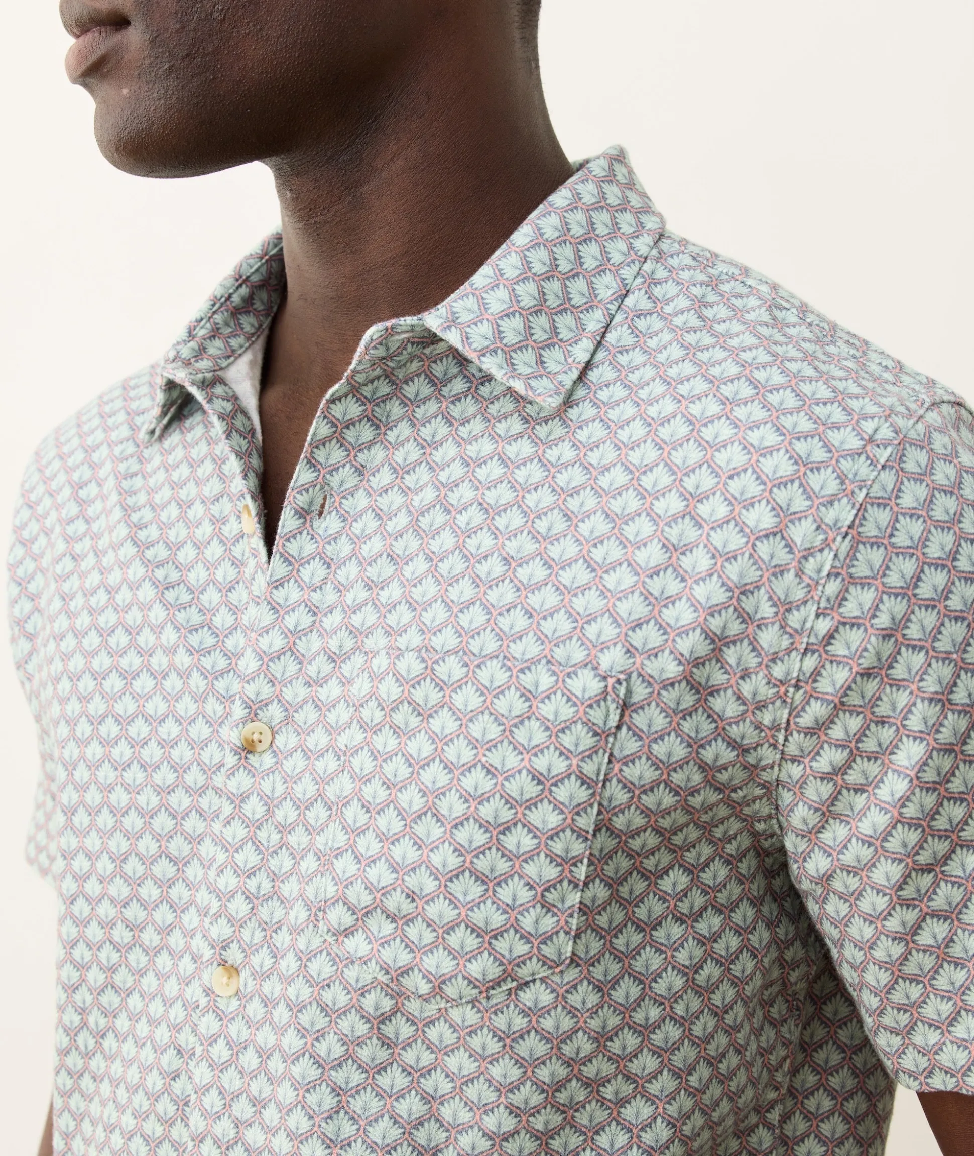 Stretch Selvage Short Sleeve Shirt