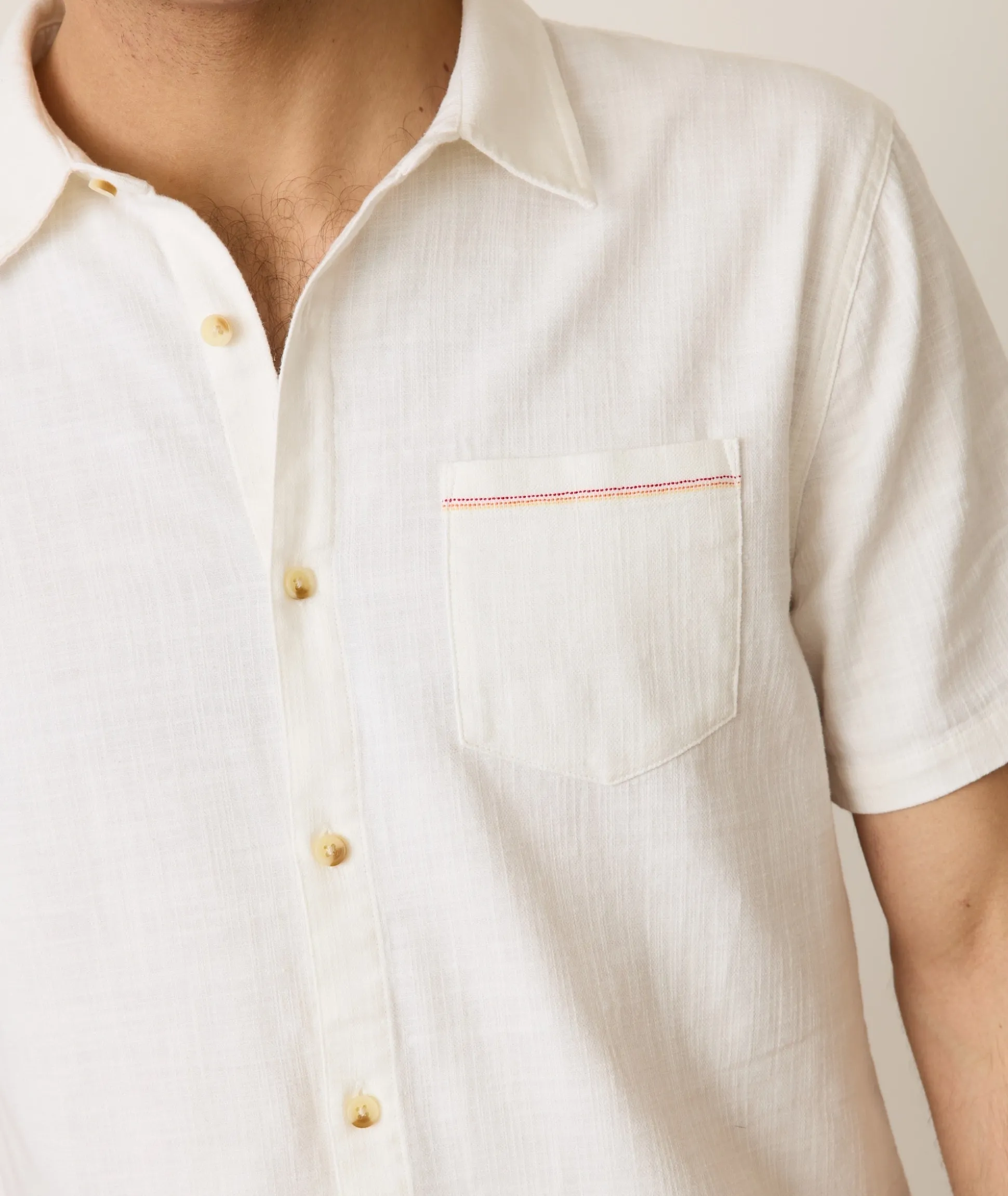 Stretch Selvage Short Sleeve Shirt