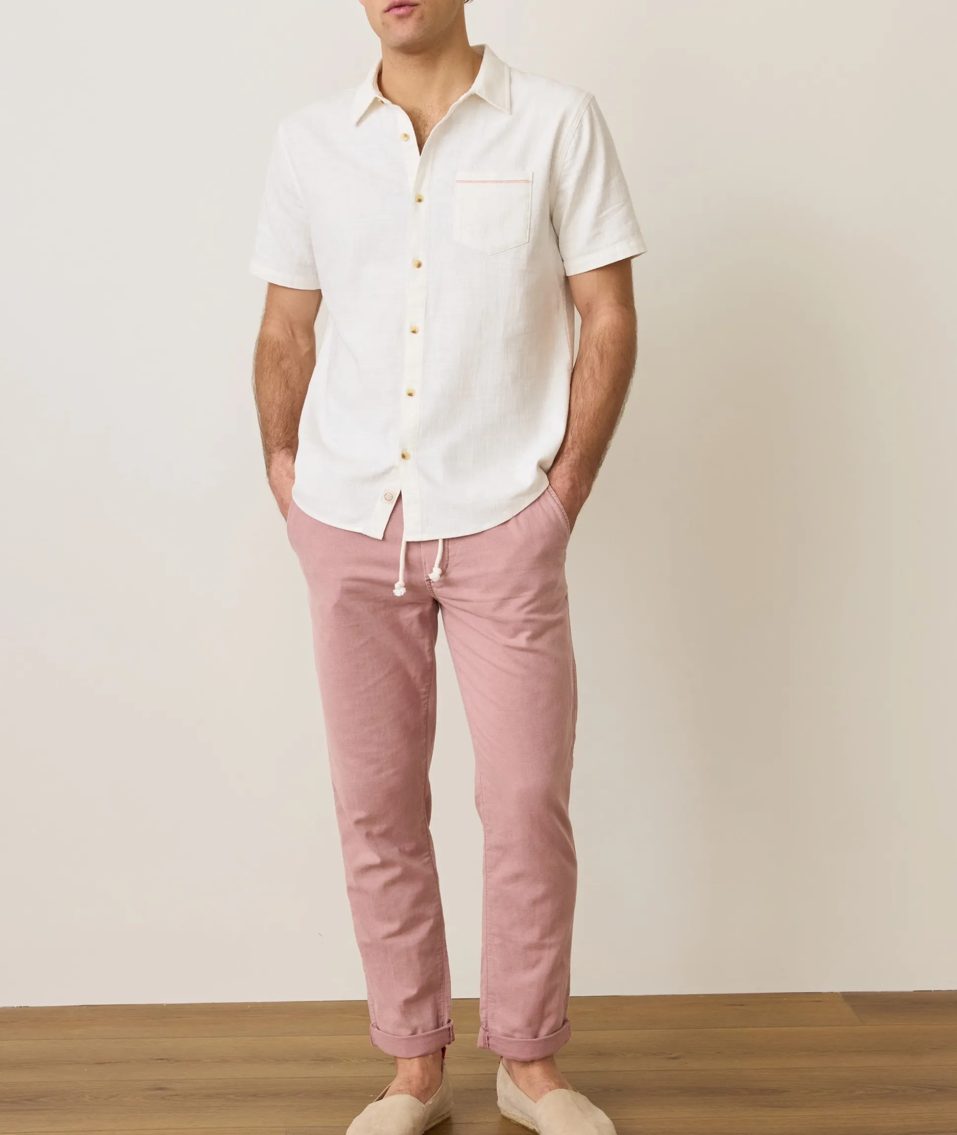 Stretch Selvage Short Sleeve Shirt