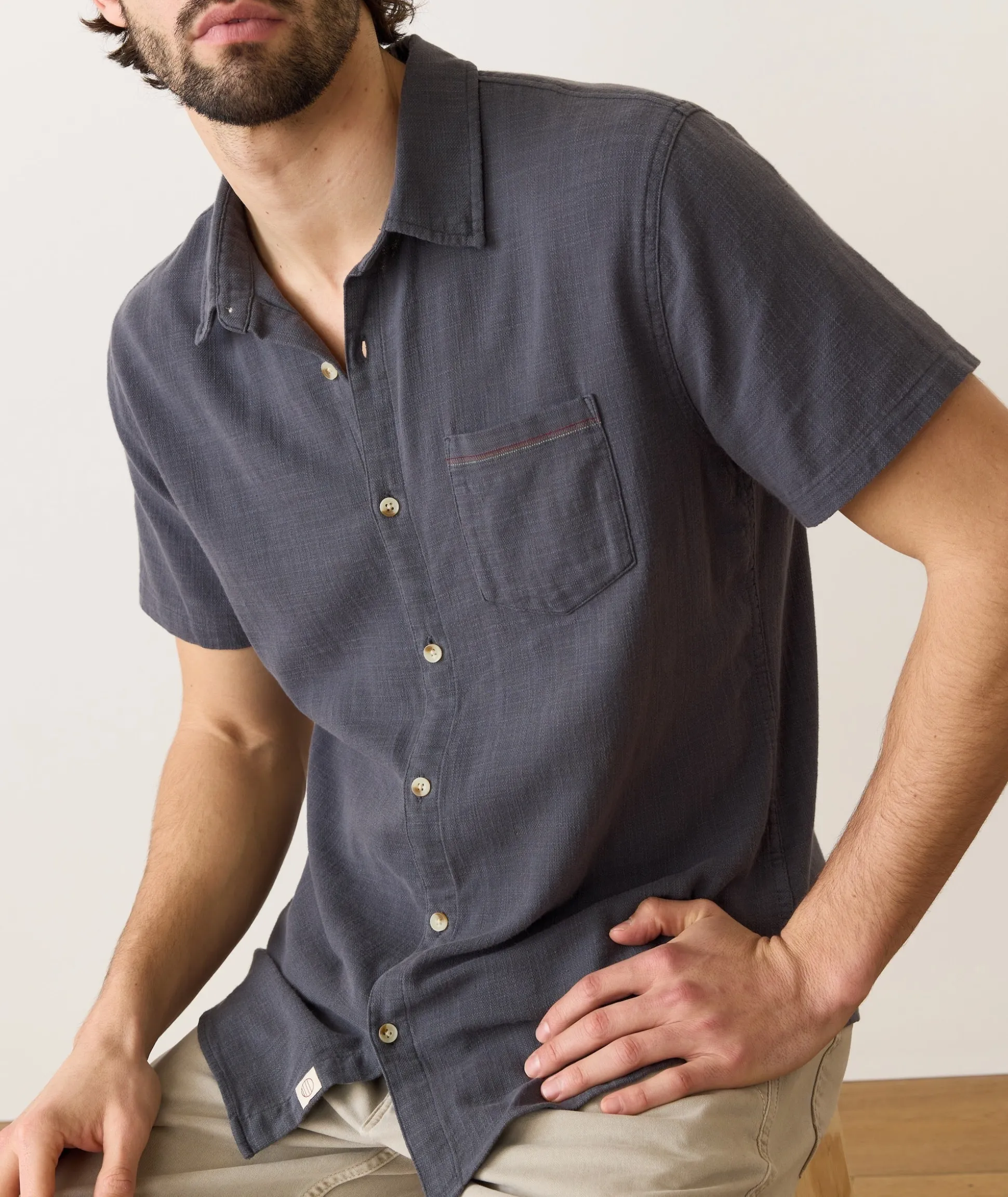Stretch Selvage Short Sleeve Shirt