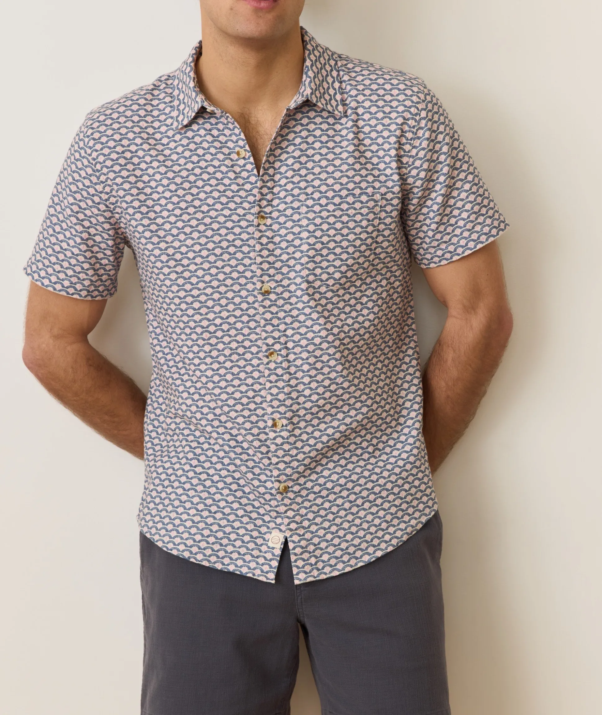 Stretch Selvage Short Sleeve Shirt