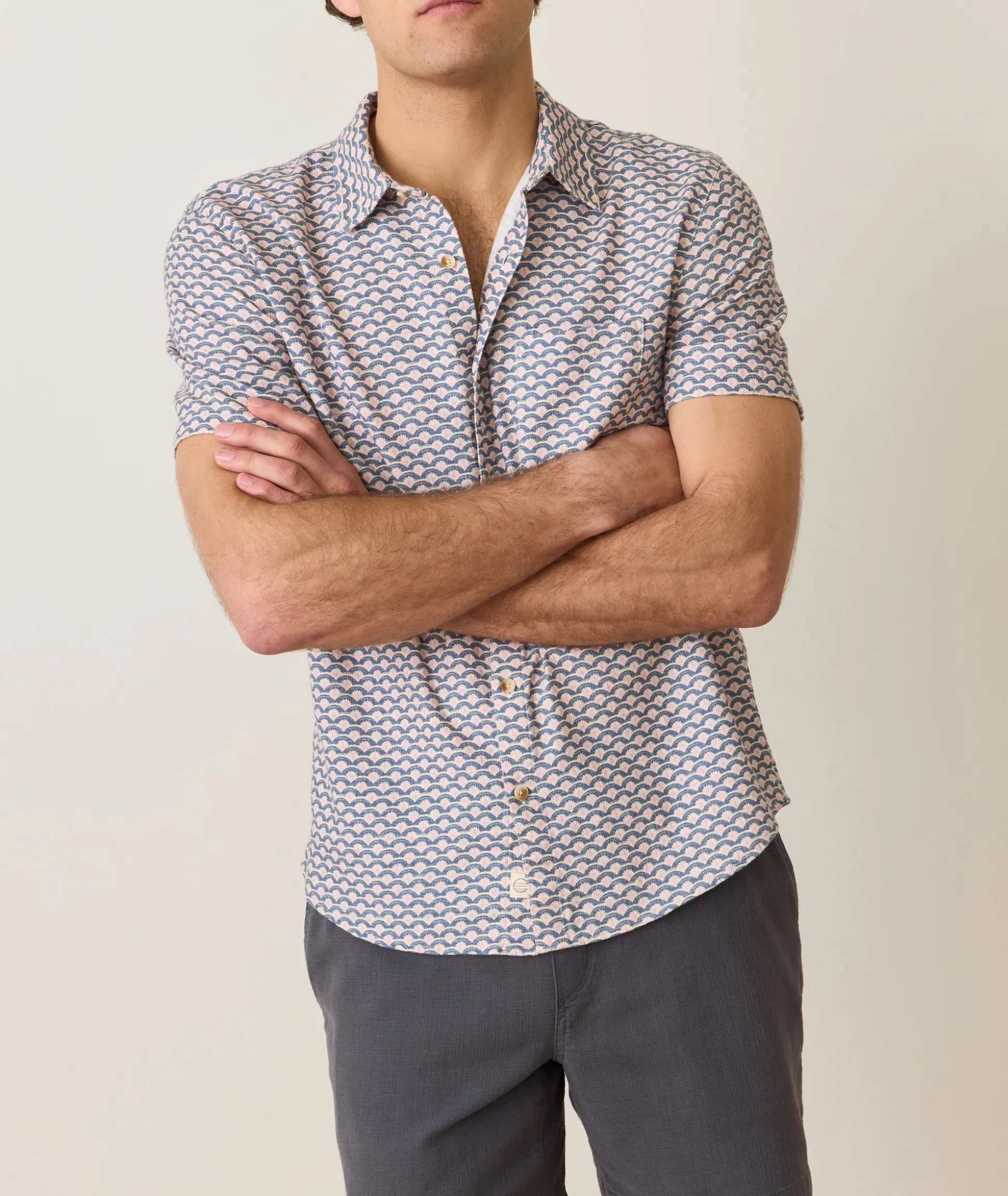 Stretch Selvage Short Sleeve Shirt