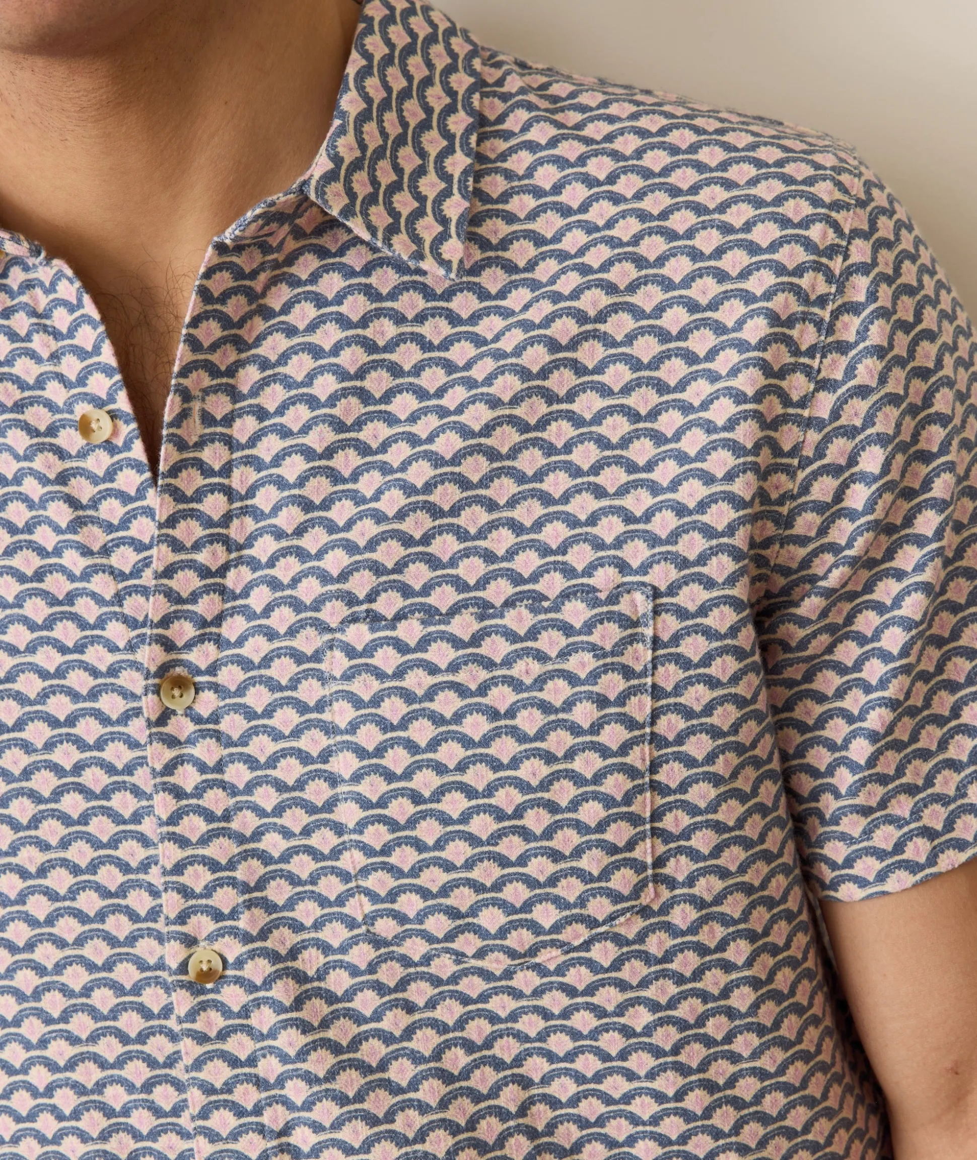 Stretch Selvage Short Sleeve Shirt