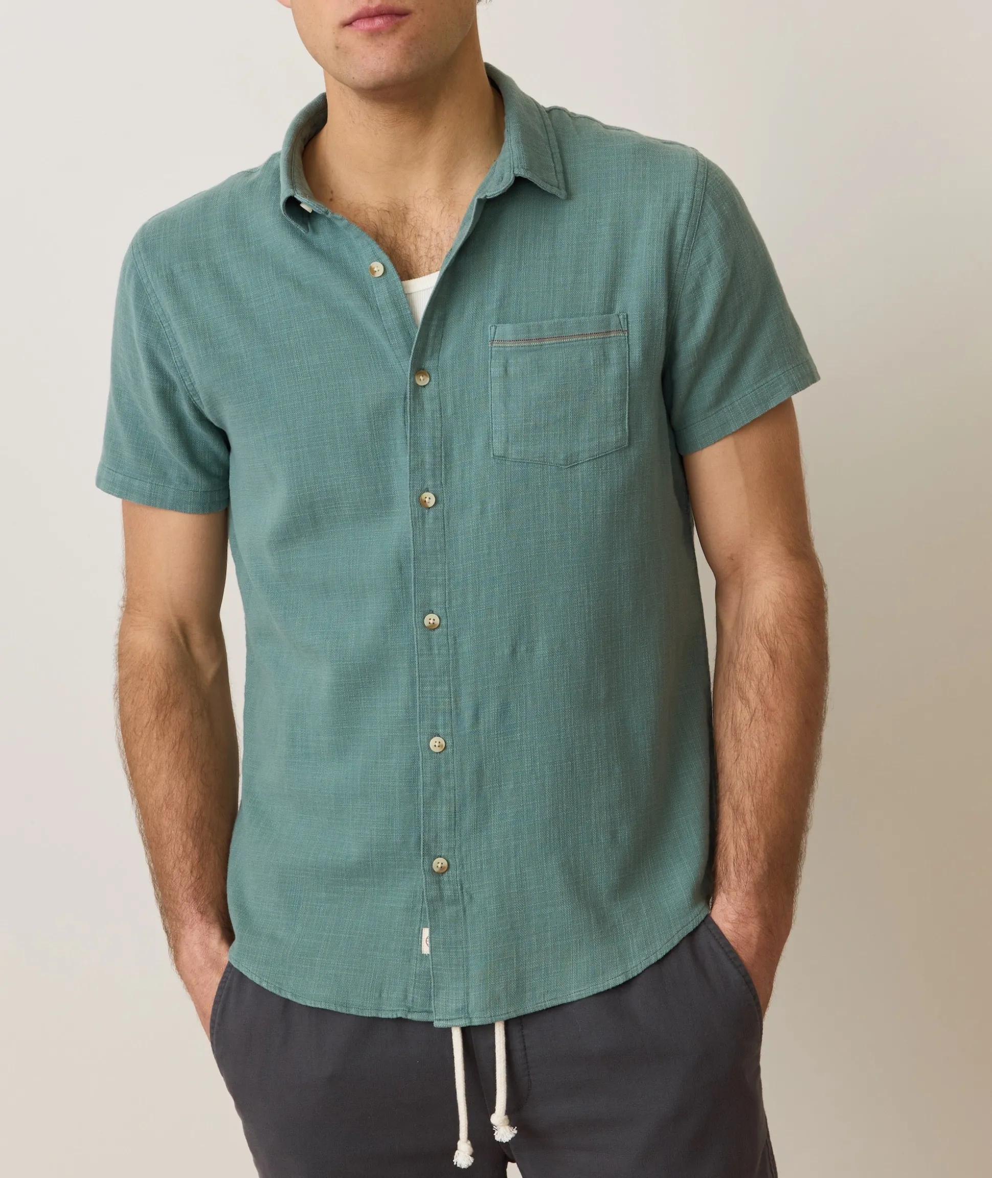Stretch Selvage Short Sleeve Shirt