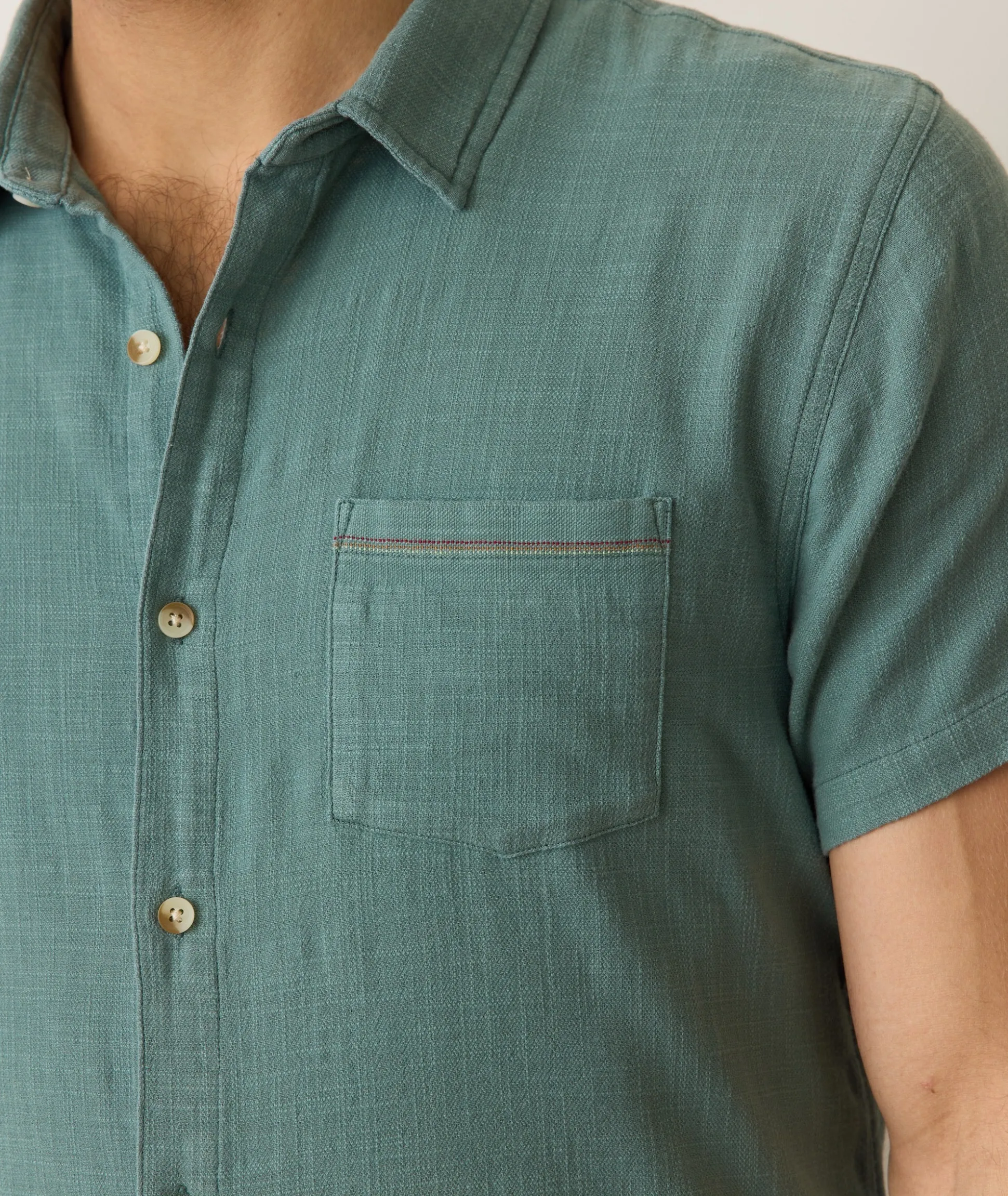 Stretch Selvage Short Sleeve Shirt