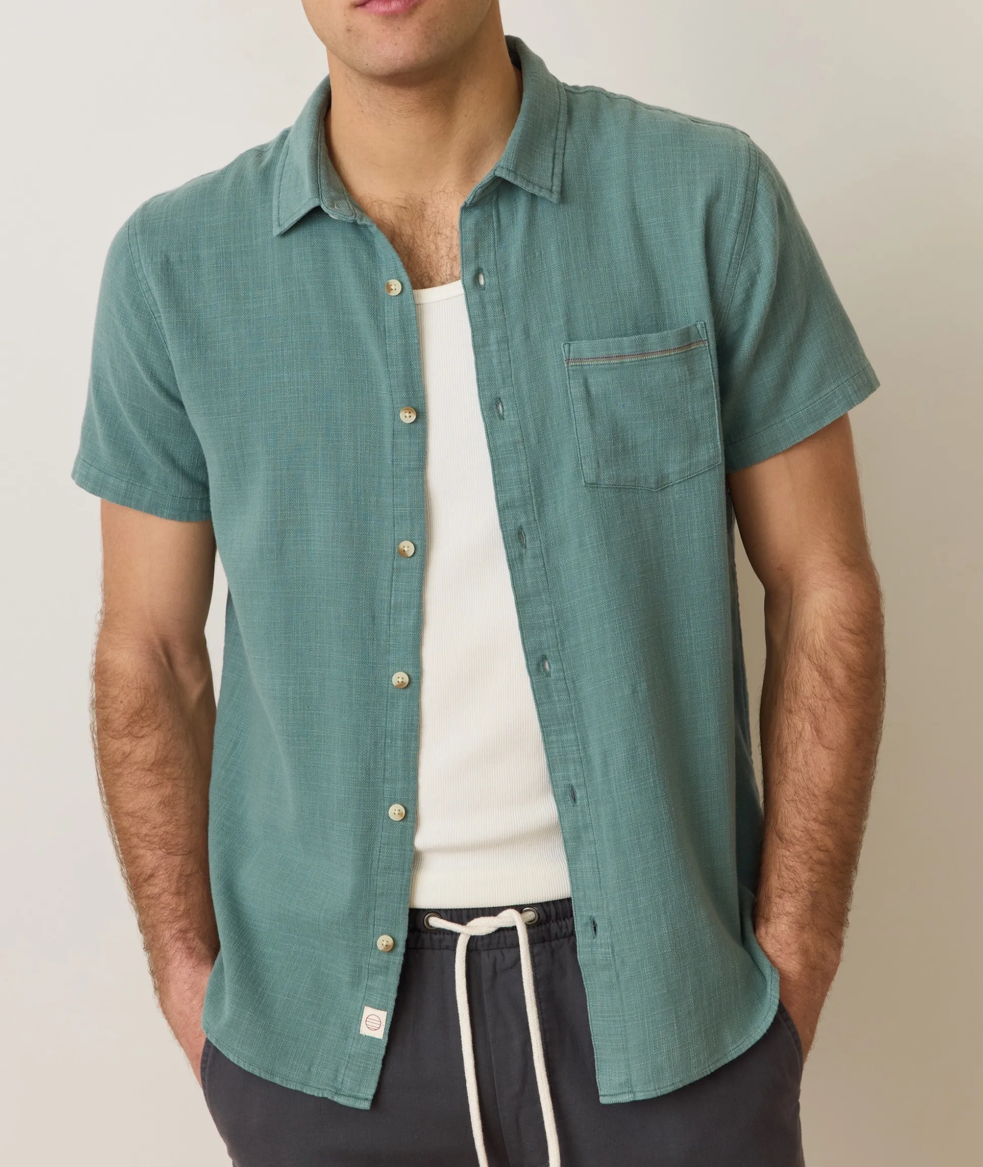 Stretch Selvage Short Sleeve Shirt