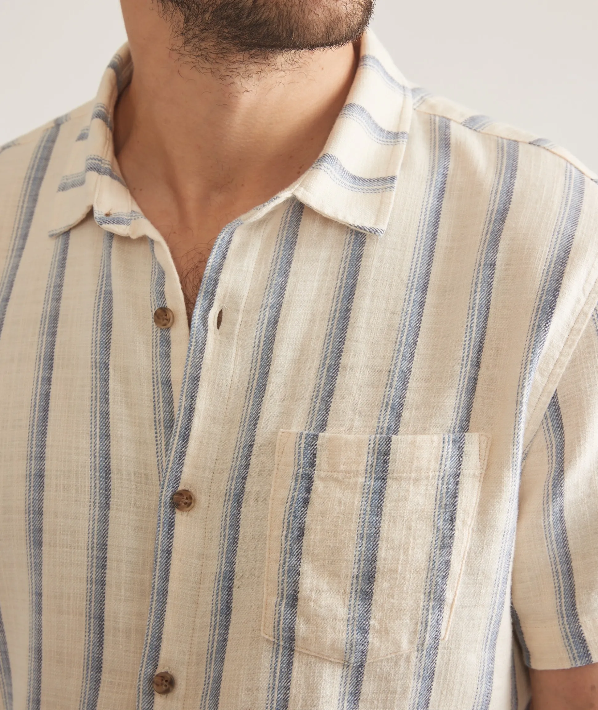 Stretch Selvage Short Sleeve Shirt