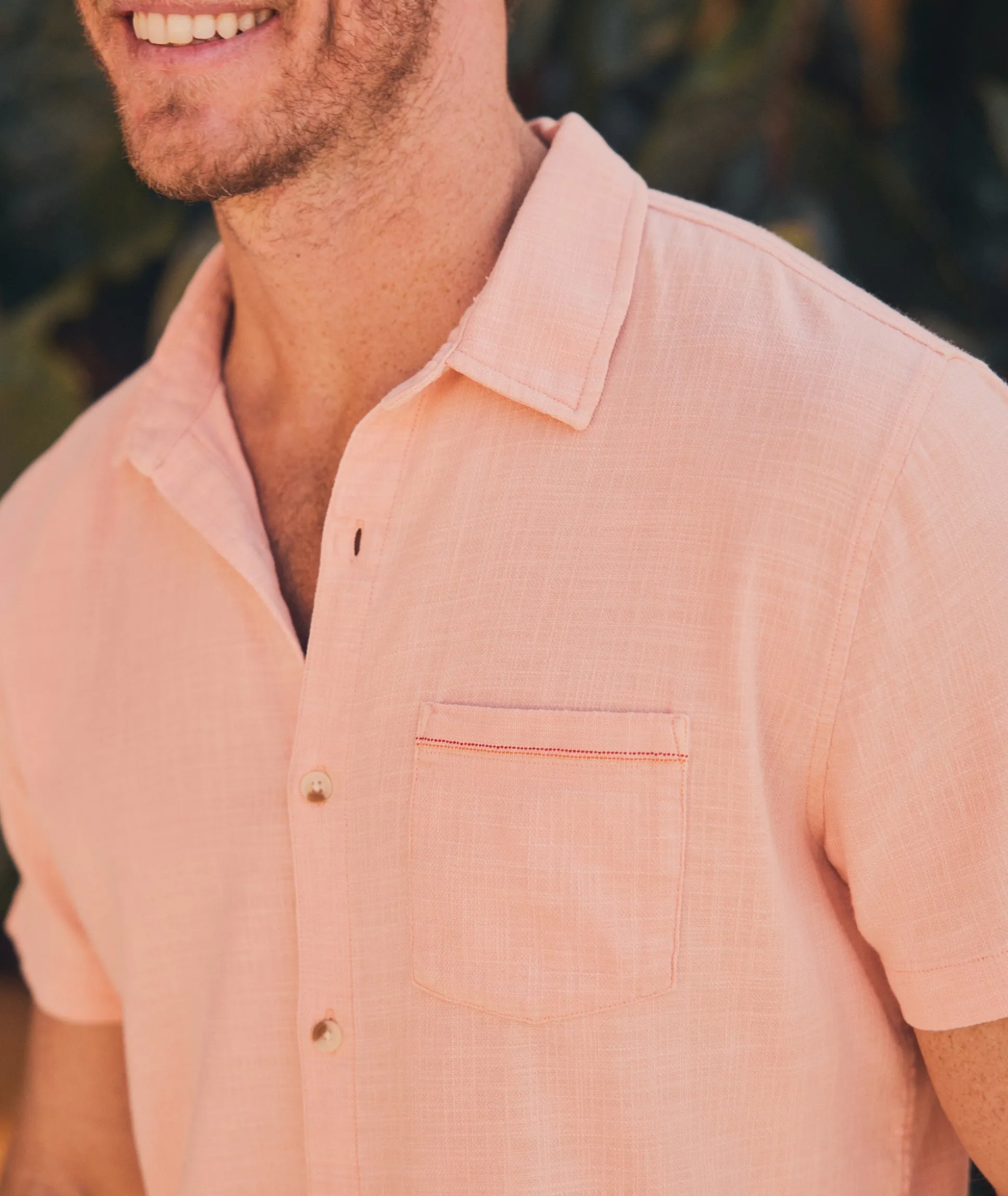 Stretch Selvage Short Sleeve Shirt