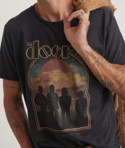 The Doors Unisex Tee in Faded Black