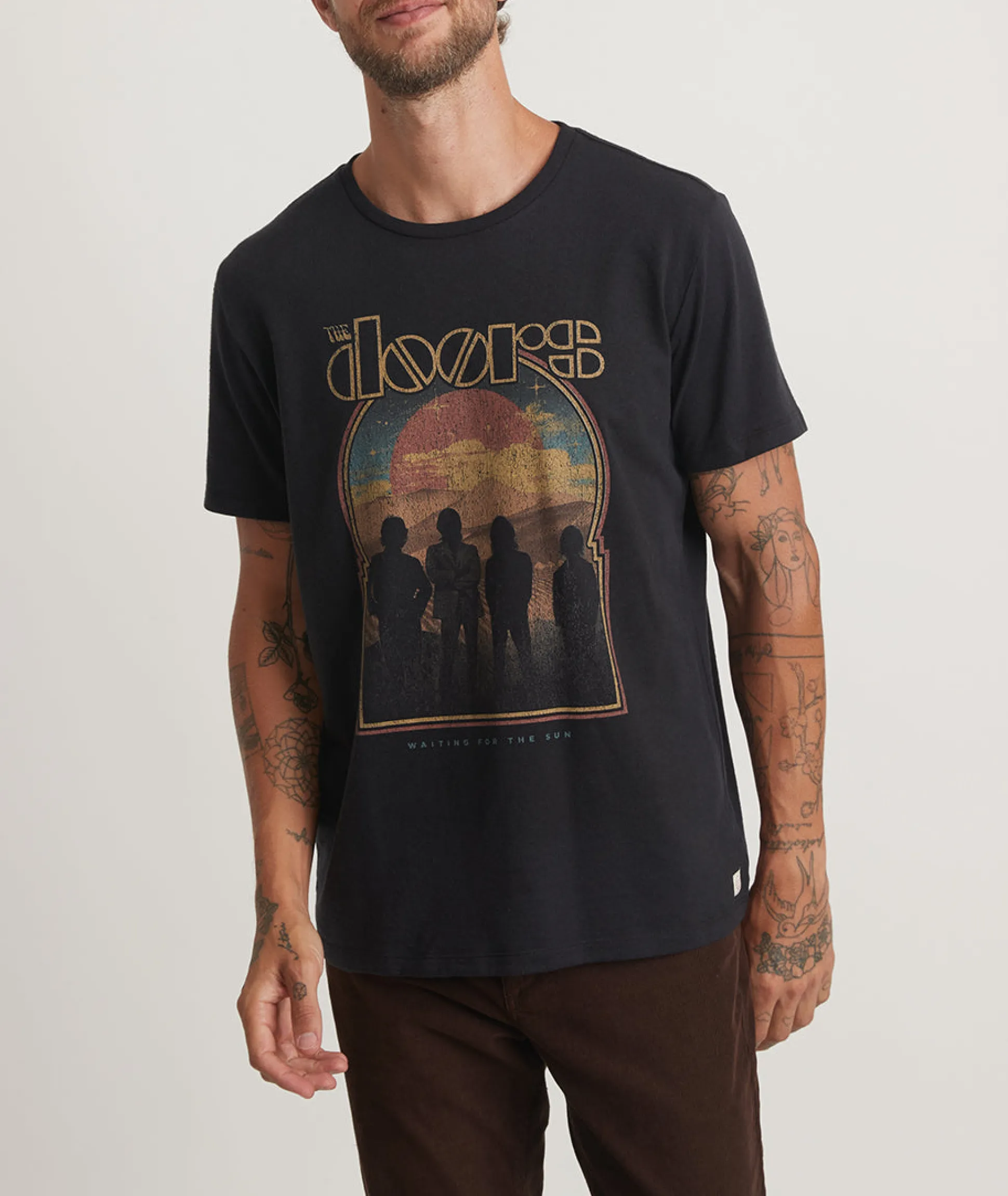 The Doors Unisex Tee in Faded Black
