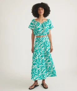 Tiana Double Cloth Cropped Blouse