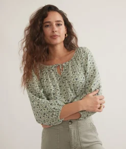 Tiana Double Cloth Cropped Blouse