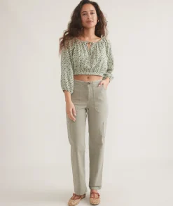 Tiana Double Cloth Cropped Blouse
