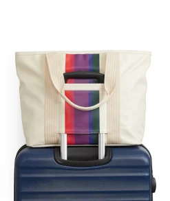 Tote in Natural/Bold Multi Stripe